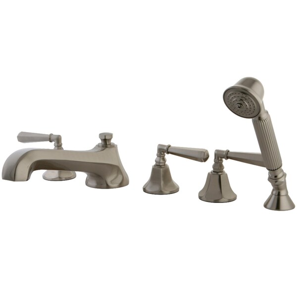 Roman Tub Faucet, Brushed Nickel, Deck Mount